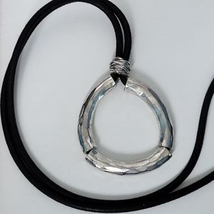 Unique Artisan Necklace With Handmade Art Pendant, worn once.